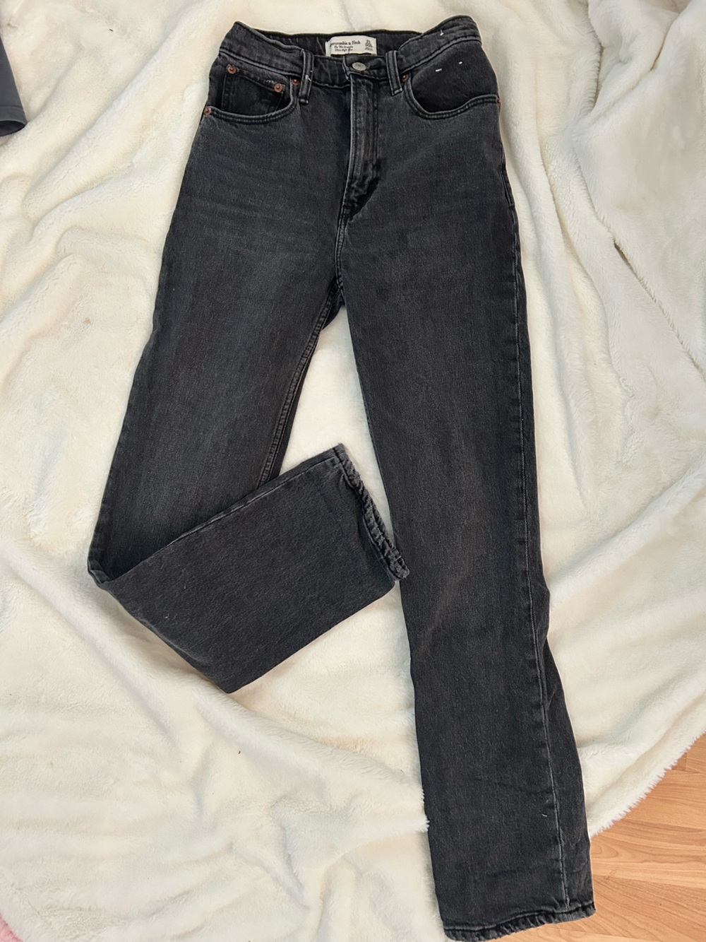 Abercrombie & Fitch Black Straight Leg Jeans